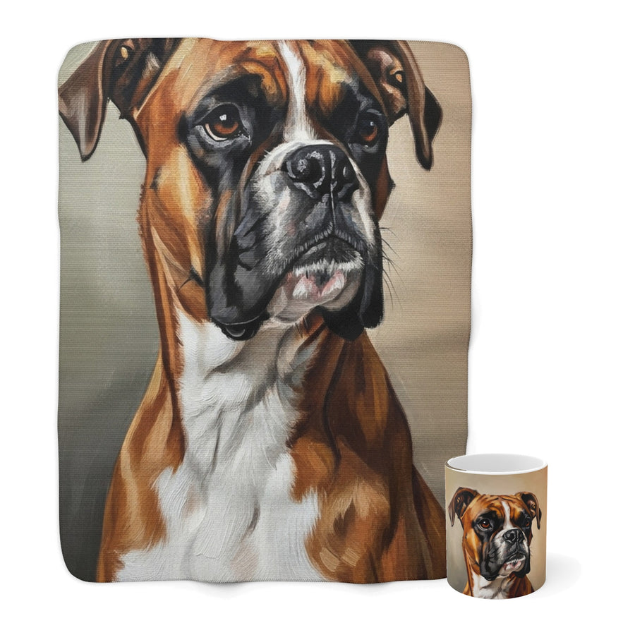 Boxer Cozy Set — 2-Piece Blanket + Mug Gift Set | Oil | Tritan