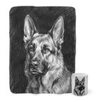 German Shepherd Cozy Set — 2-Piece Blanket + Mug Gift Set | Charcoal | Tritan