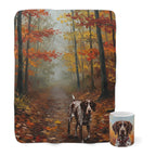 German Shorthaired Pointer Cozy Set — 2-Piece Blanket + Mug Gift Set | Autumn Woods | Tritan