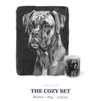 Boxer Cozy Set — 2-Piece Blanket + Mug Gift Set | Charcoal | Tritan