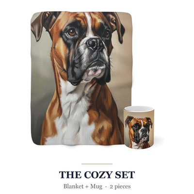 Boxer Cozy Set — 2-Piece Blanket + Mug Gift Set | Oil | Tritan