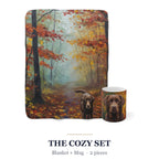 Labrador Retriever Cozy Set — 2-Piece Blanket + Mug Gift Set | Autumn Woods | Tritan