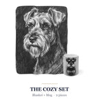 Miniature Schnauzer Cozy Set — 2-Piece Blanket + Mug Gift Set | Charcoal | Tritan