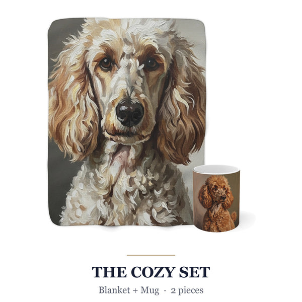 Poodle Cozy Set — 2-Piece Blanket + Mug Gift Set | Oil | Tritan