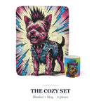 Yorkshire Terrier Cozy Set — 2-Piece Blanket + Mug Gift Set | Comic | Tritan