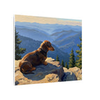 Dachshund Acrylic canvas print by Tritan, side