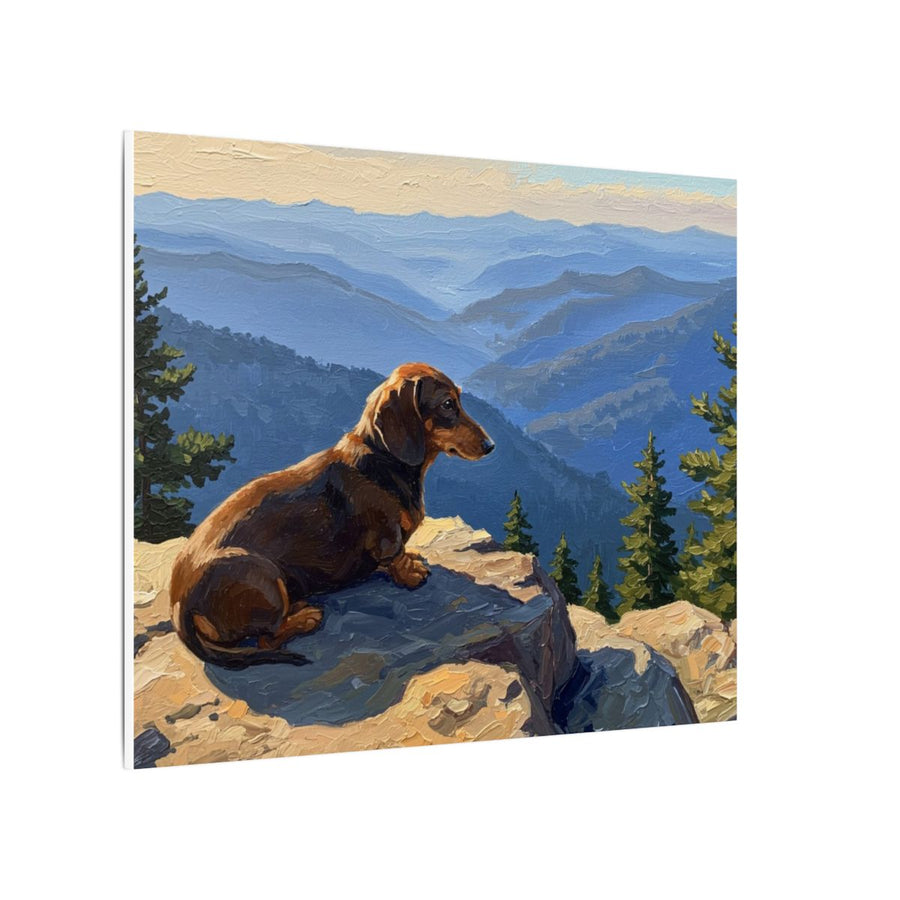 Dachshund Acrylic canvas print by Tritan, side