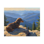 Dachshund Acrylic canvas print by Tritan, front