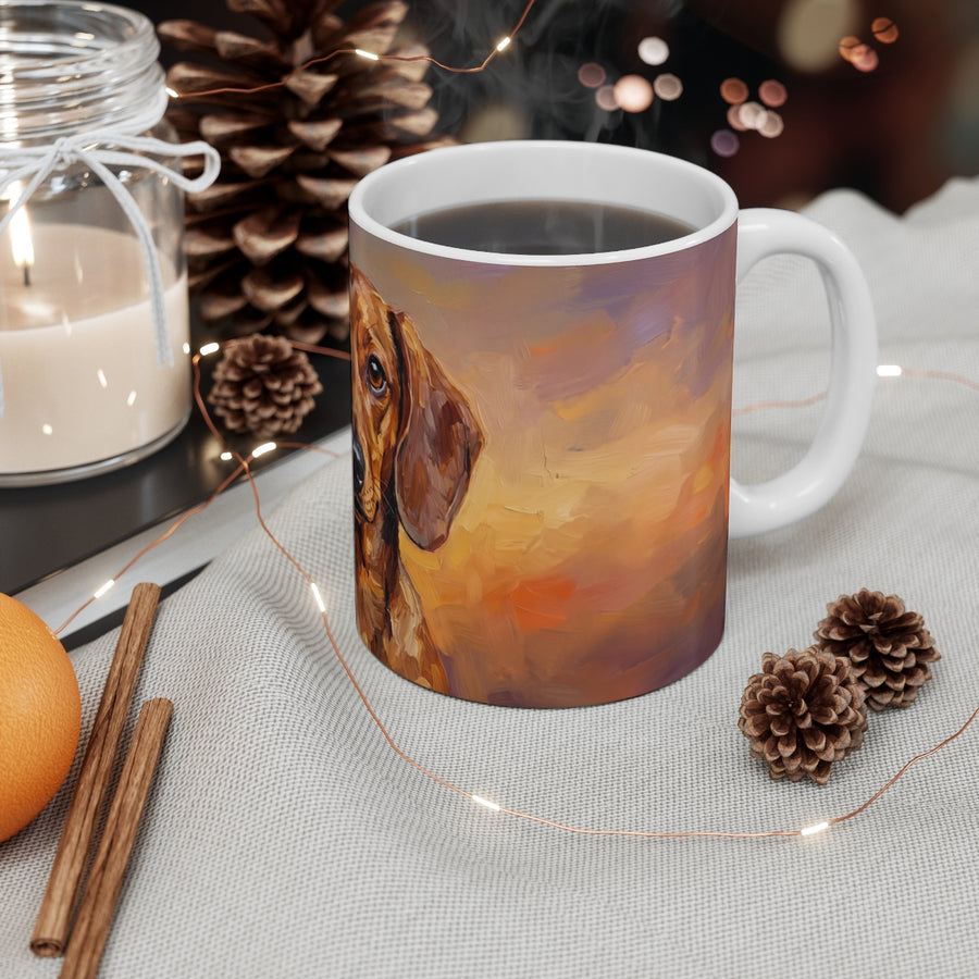 Dachshund Acrylic ceramic mug by Tritan, context