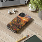 Dachshund Acrylic tough phone case by Tritan, on a desk