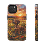 Dachshund Acrylic tough phone case by Tritan, front and side