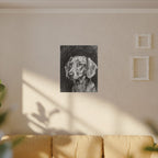 Dachshund Charcoal canvas print by Tritan, sofa wall