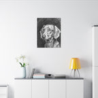 Dachshund Charcoal canvas print by Tritan, desk wall