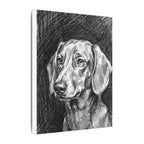 Dachshund Charcoal Portrait Canvas Wall Art | Sausage Dog Art Print, Pet Lover Gift, Minimalist Dog Decor, Dachshund Mom Dad Gift