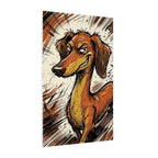 Dachshund Comic Pop Art canvas print by Tritan, side