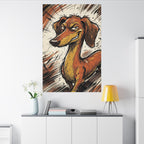 Dachshund Comic Pop Art canvas print by Tritan, desk wall