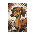 Dachshund Comic Pop Art canvas print by Tritan, front