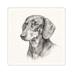 Dachshund Graphite vinyl sticker by Tritan, front
