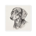 Dachshund Graphite die-cut magnet by Tritan, front