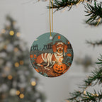 Dachshund Halloween Poster ceramic ornament by Tritan, context