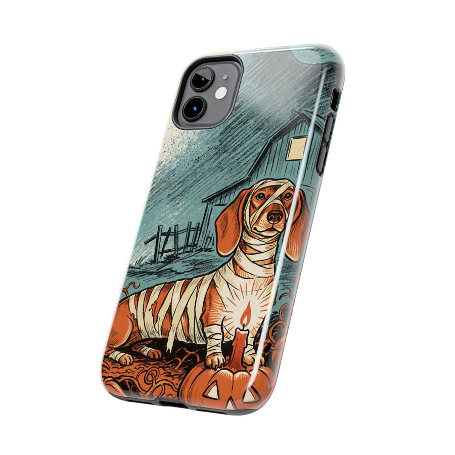 Dachshund Halloween tough phone case by Tritan, side