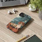 Dachshund Halloween tough phone case by Tritan, on a desk