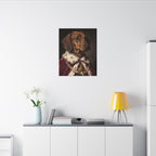 Dachshund Kings & Queens canvas print by Tritan, desk wall