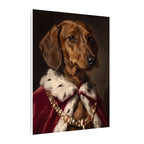 Dachshund Kings & Queens canvas print by Tritan, side