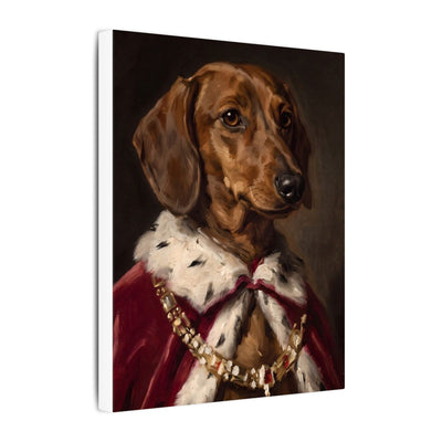 Dachshund Kings & Queens Royal Portrait Canvas Wall Art, Regal Dog Painting, Dachshund Lover Gift, Stretched Canvas