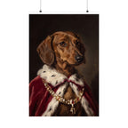 Dachshund Kings & Queens matte poster print by Tritan, front