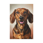 Dachshund Oil Portrait canvas print by Tritan, front