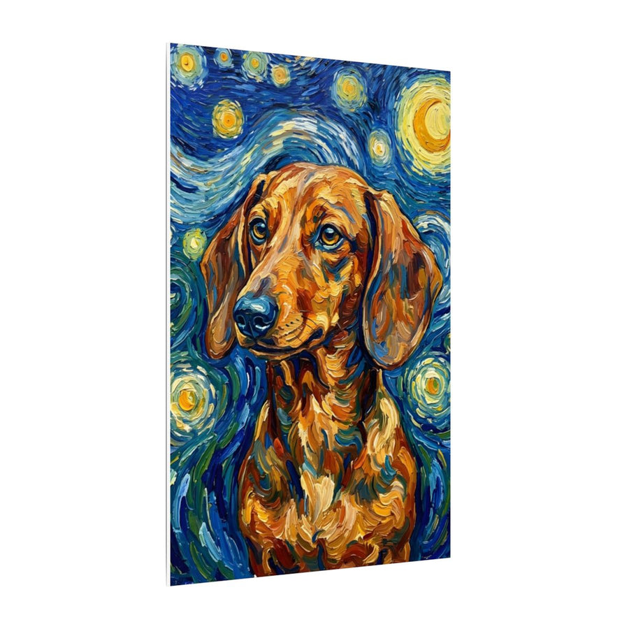 Dachshund Post-Impressionist canvas print by Tritan, side