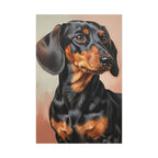 Dachshund Oil Portrait canvas print by Tritan, front