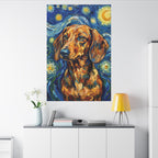 Dachshund Post-Impressionist canvas print by Tritan, desk wall