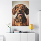 Dachshund Oil Portrait canvas print by Tritan, desk wall