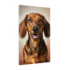 Dachshund Oil Portrait canvas print by Tritan, side