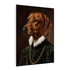 Dachshund Renaissance Royal canvas print by Tritan, side