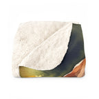 Dachshund Watercolor sherpa blanket by Tritan, folded