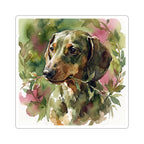 Dachshund Watercolor vinyl sticker by Tritan, front