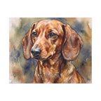 Dachshund Watercolor canvas print by Tritan, front