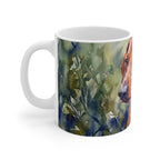Dachshund Watercolor ceramic mug by Tritan, left handle