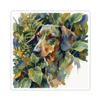 Dachshund Watercolor vinyl sticker by Tritan, front