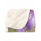 Dachshund Watercolor sherpa blanket by Tritan, folded