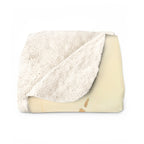 Dachshund Watercolor sherpa blanket by Tritan, folded