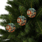 Dalmatian Halloween Poster ceramic ornament by Tritan, set