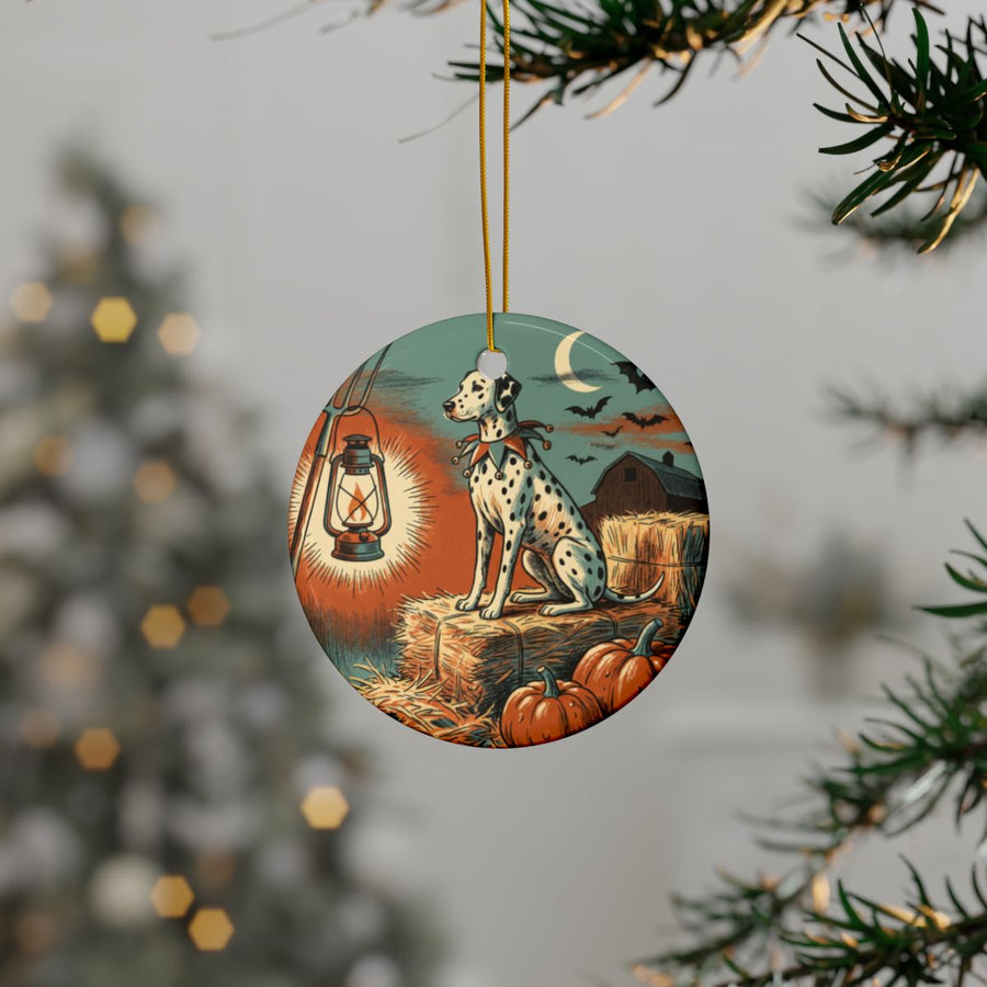 Dalmatian Halloween Poster ceramic ornament by Tritan, context