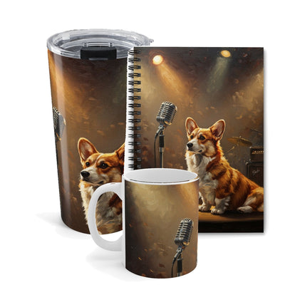 Stage Lights Collection Box | Corgi | Mug + Tumbler + Notebook | Tritan