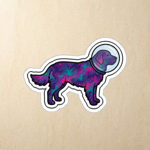 Golden Retriever Cosmic Die-Cut Sticker, Galaxy Dog Art, Golden Retriever Lover Gift, Waterproof Vinyl