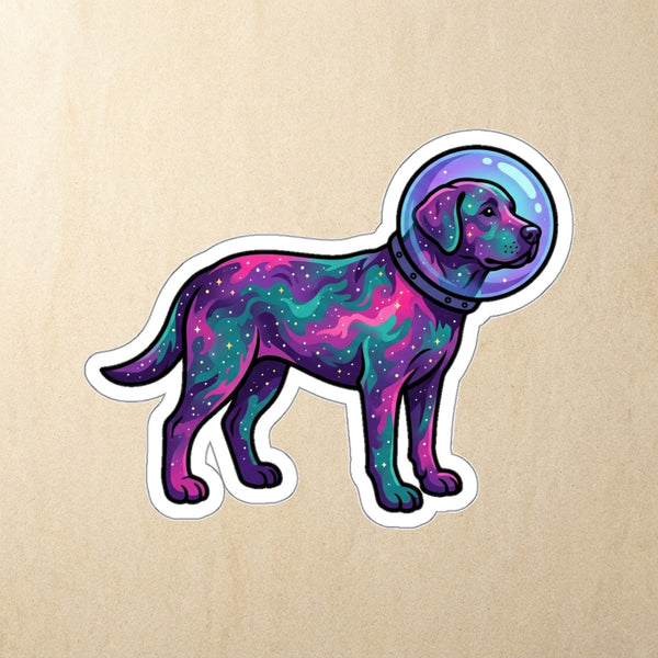 Labrador Retriever Cosmic Die-Cut Sticker, Galaxy Dog Art, Labrador Retriever Lover Gift, Waterproof Vinyl