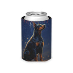 Doberman 4th of July Patriotic Dog Pattern Can Cooler | July4 Party Drink Holder | Doberman Mom Dad Gift | Summer BBQ Decor